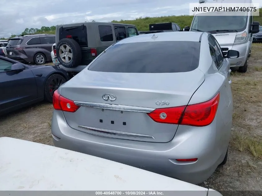 JN1EV7AP1HM740675 2017 Infiniti Q50 3.0T Premium