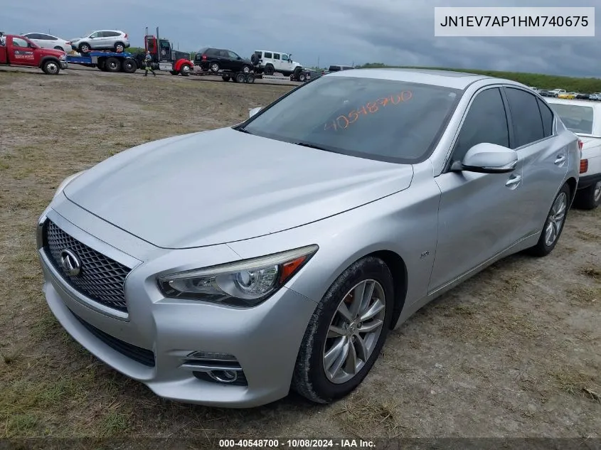 2017 Infiniti Q50 3.0T Premium VIN: JN1EV7AP1HM740675 Lot: 40548700