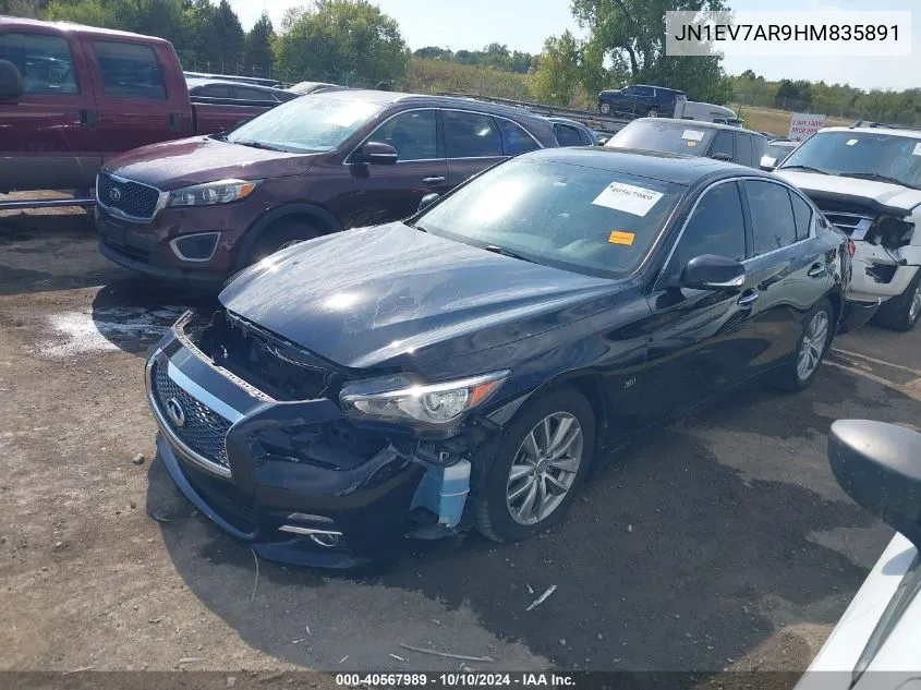 2017 Infiniti Q50 3.0T Premium VIN: JN1EV7AR9HM835891 Lot: 40567989