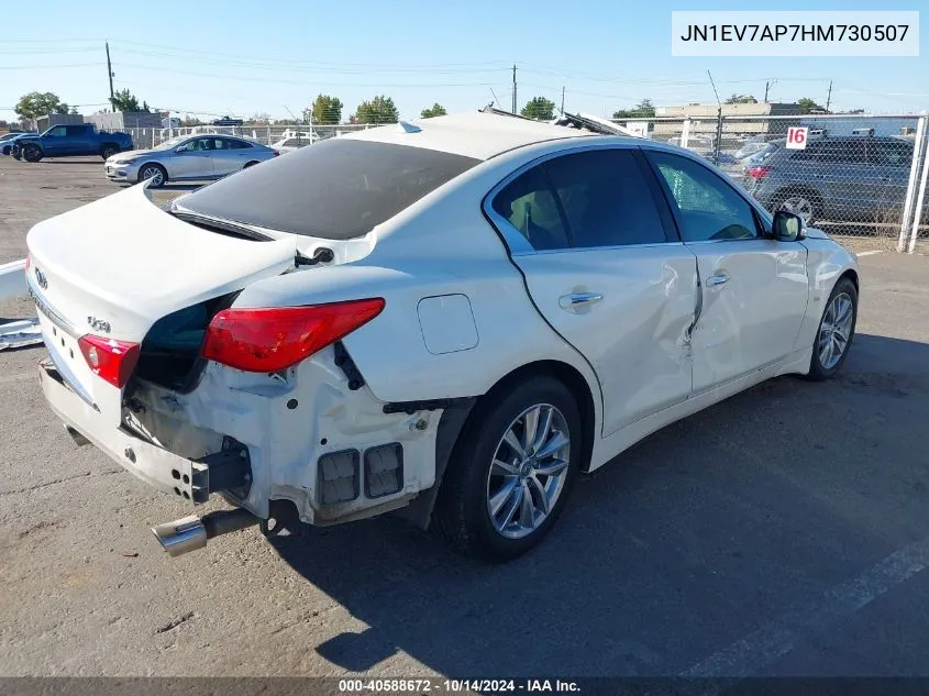 2017 Infiniti Q50 3.0T Premium VIN: JN1EV7AP7HM730507 Lot: 40588672