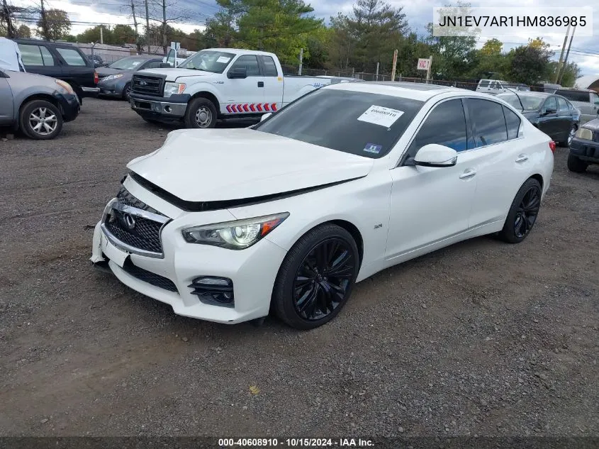 2017 Infiniti Q50 3.0T Sport VIN: JN1EV7AR1HM836985 Lot: 40608910