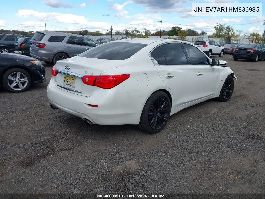 2017 Infiniti Q50 3.0T Sport VIN: JN1EV7AR1HM836985 Lot: 40608910