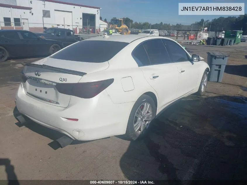 2017 Infiniti Q50 3.0T Signature Edition VIN: JN1EV7AR1HM838428 Lot: 40609807