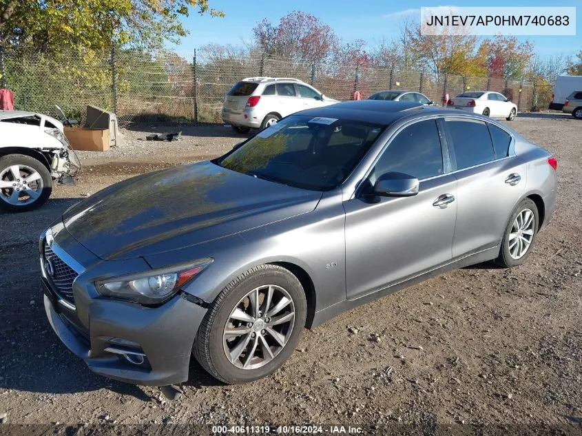 2017 Infiniti Q50 3.0T Premium VIN: JN1EV7AP0HM740683 Lot: 40611319