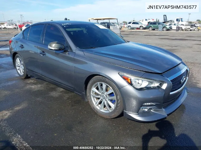 JN1EV7AP5HM743577 2017 Infiniti Q50 3.0T Premium