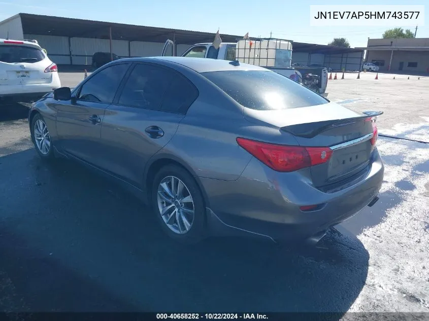 JN1EV7AP5HM743577 2017 Infiniti Q50 3.0T Premium