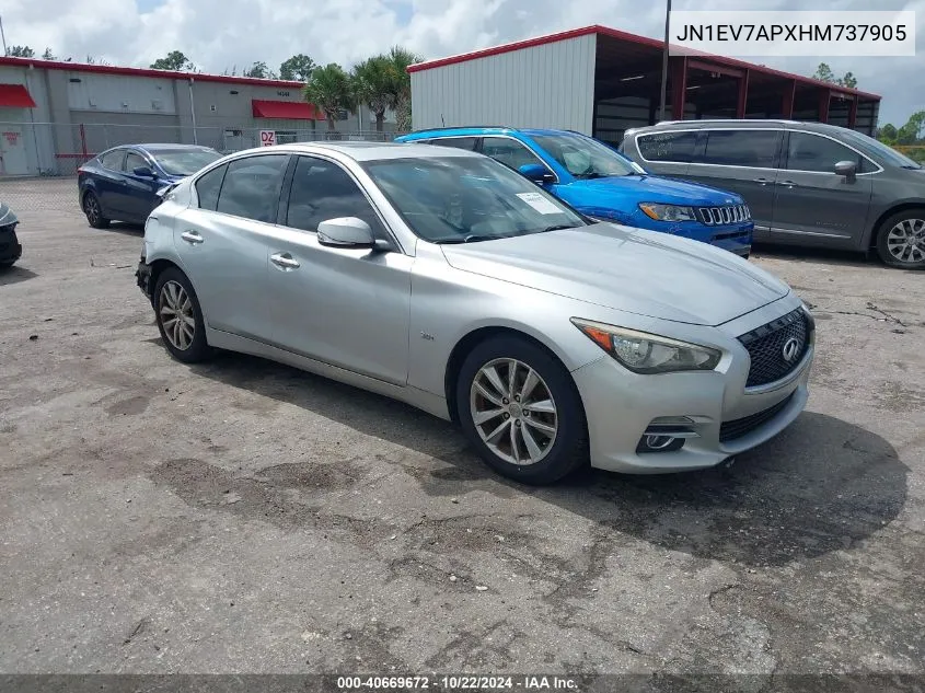 2017 Infiniti Q50 3.0T Premium VIN: JN1EV7APXHM737905 Lot: 40669672