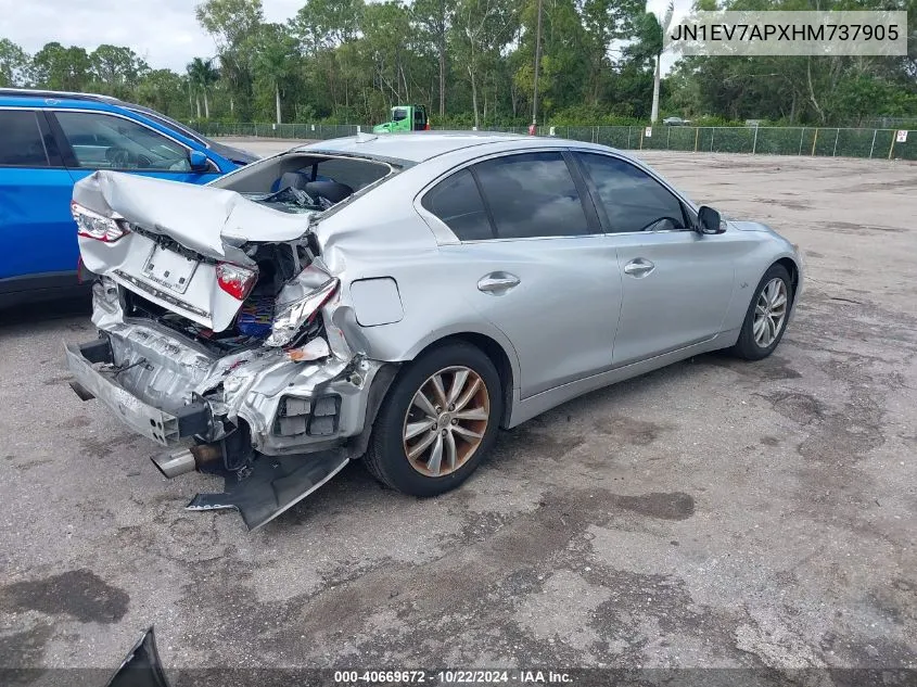 2017 Infiniti Q50 3.0T Premium VIN: JN1EV7APXHM737905 Lot: 40669672