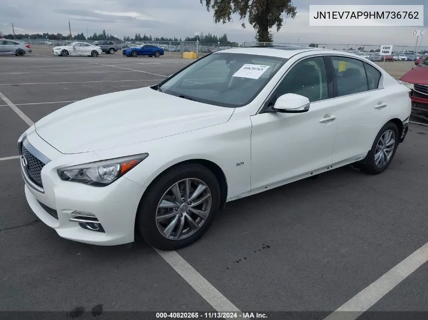 2017 Infiniti Q50 3.0T Premium VIN: JN1EV7AP9HM736762 Lot: 40820265