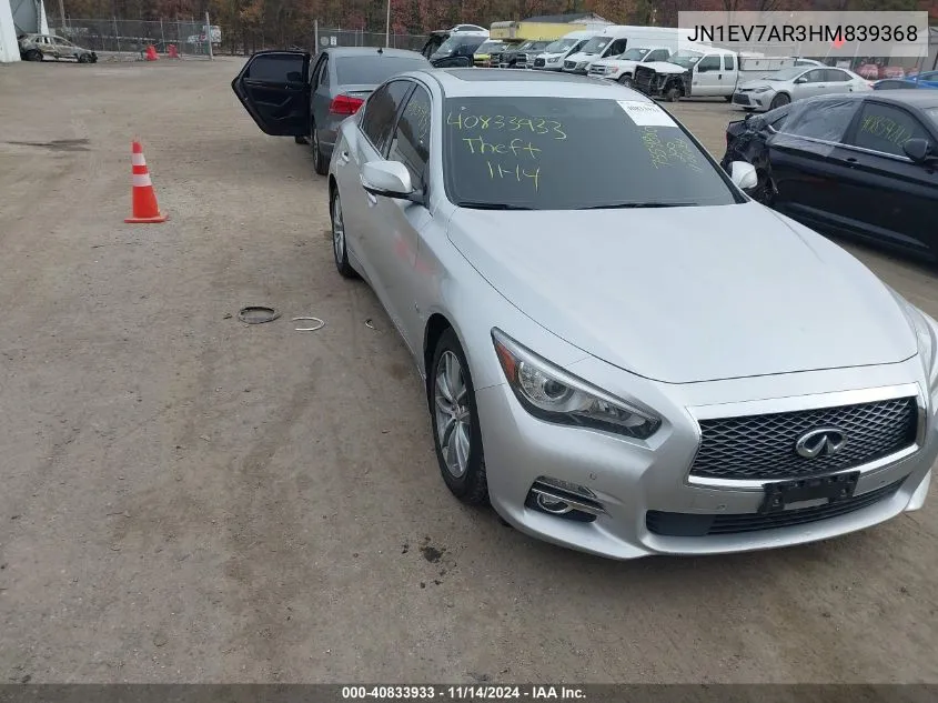 2017 Infiniti Q50 3.0T Premium VIN: JN1EV7AR3HM839368 Lot: 40833933