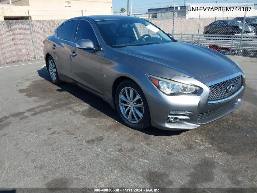 2017 Infiniti Q50 3.0T Premium VIN: JN1EV7AP8HM744187 Lot: 40836530