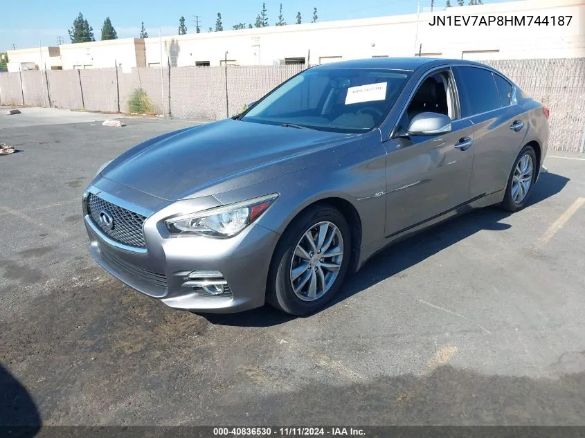 2017 Infiniti Q50 3.0T Premium VIN: JN1EV7AP8HM744187 Lot: 40836530