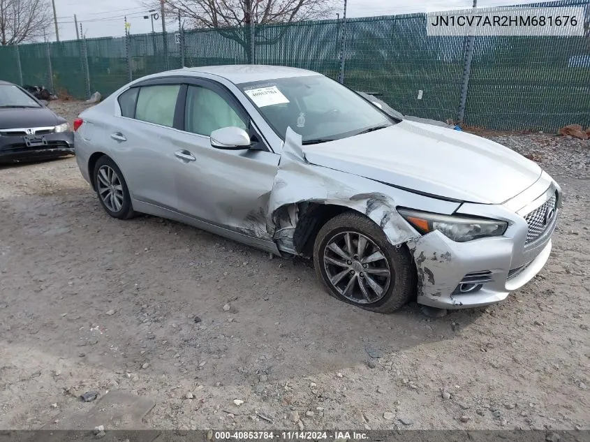 2017 Infiniti Q50 2.0T Base VIN: JN1CV7AR2HM681676 Lot: 40853784