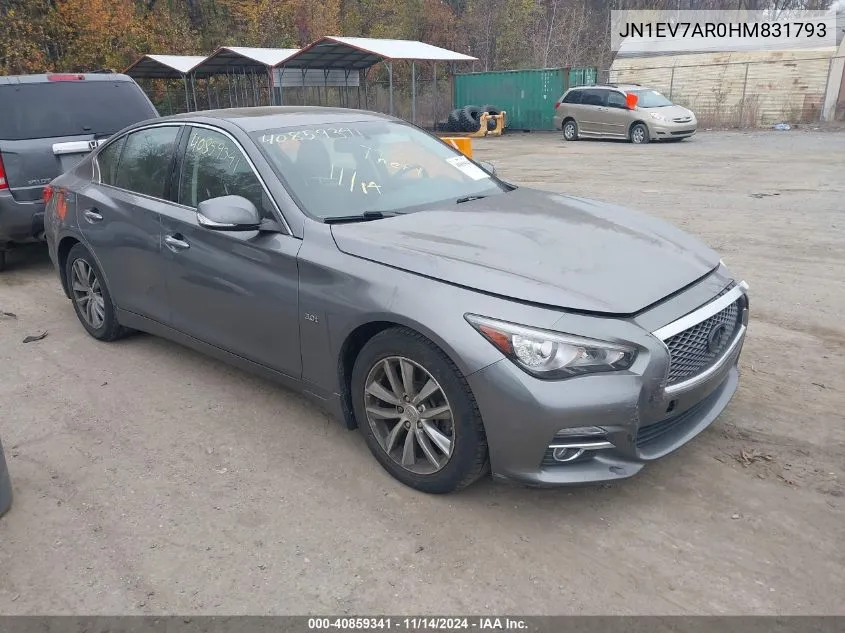 2017 Infiniti Q50 3.0T Premium VIN: JN1EV7AR0HM831793 Lot: 40859341