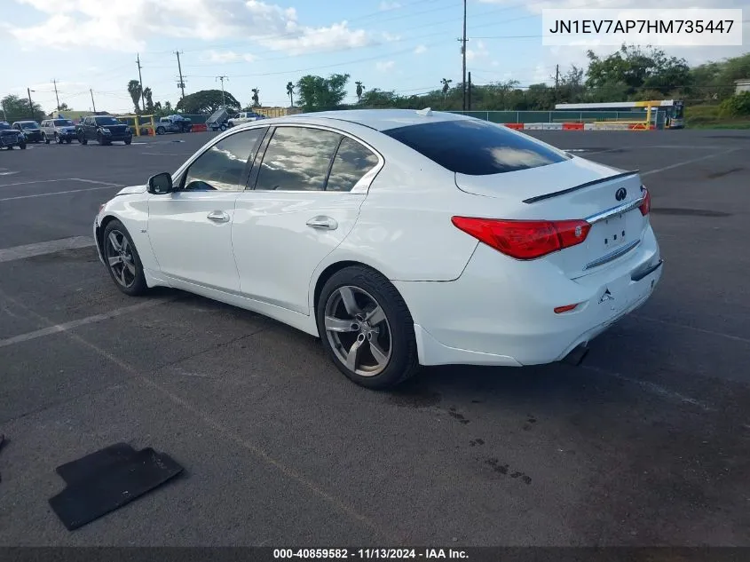 2017 Infiniti Q50 3.0T Premium VIN: JN1EV7AP7HM735447 Lot: 40859582