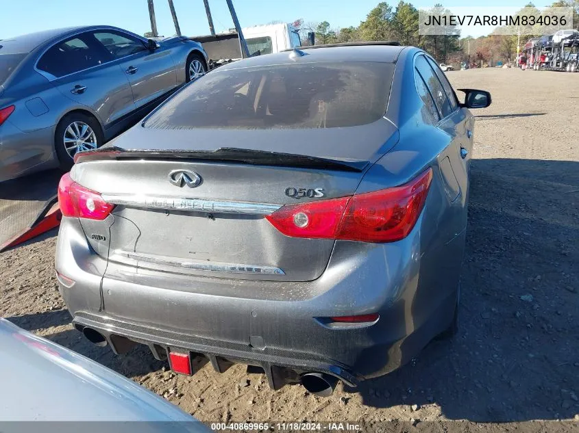 2017 Infiniti Q50 3.0T Sport VIN: JN1EV7AR8HM834036 Lot: 40869965