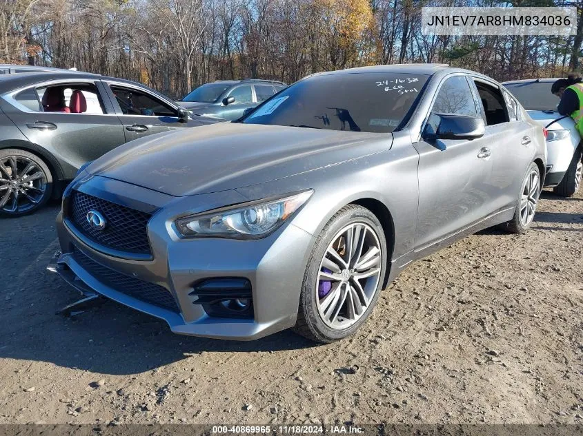 2017 Infiniti Q50 3.0T Sport VIN: JN1EV7AR8HM834036 Lot: 40869965