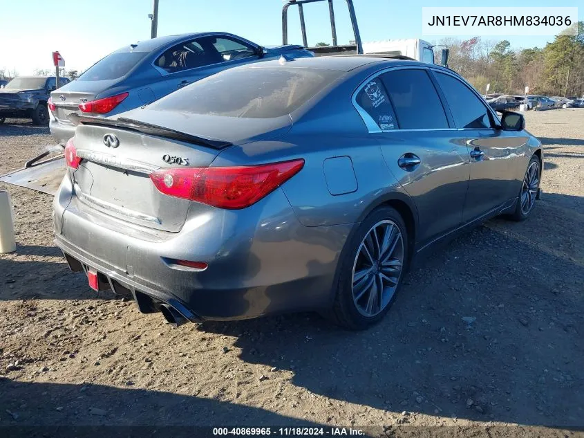 2017 Infiniti Q50 3.0T Sport VIN: JN1EV7AR8HM834036 Lot: 40869965