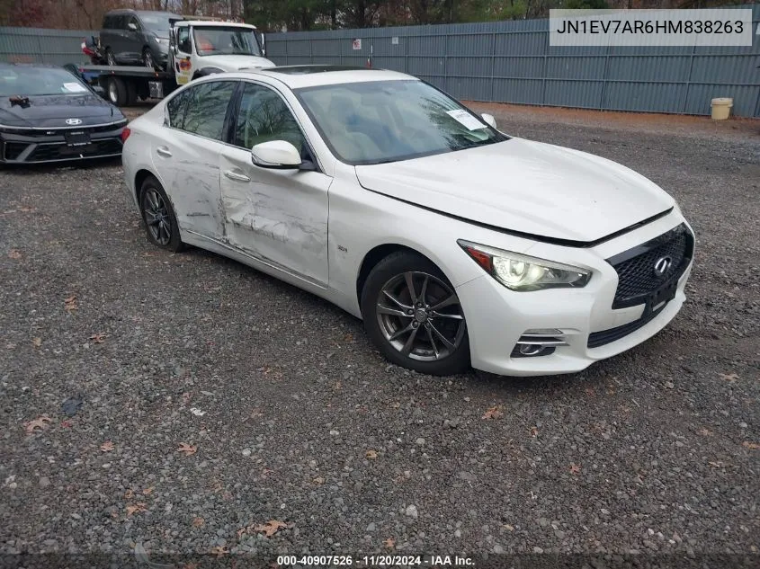 2017 Infiniti Q50 3.0T Signature Edition VIN: JN1EV7AR6HM838263 Lot: 40907526