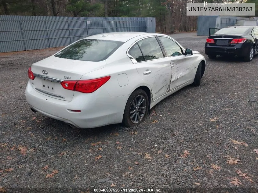 2017 Infiniti Q50 3.0T Signature Edition VIN: JN1EV7AR6HM838263 Lot: 40907526