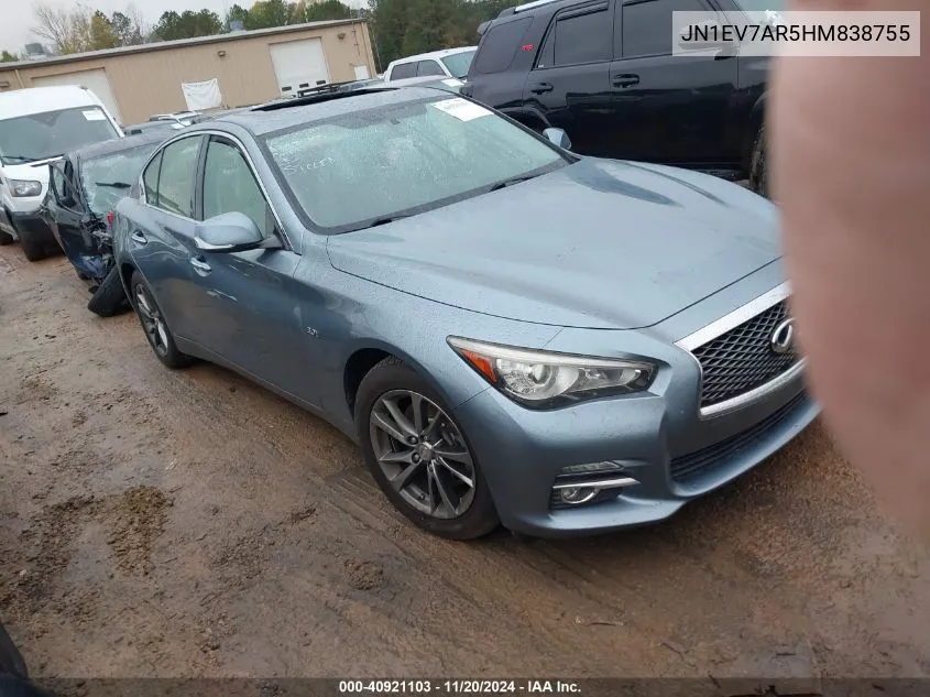 2017 Infiniti Q50 3.0T Signature Edition VIN: JN1EV7AR5HM838755 Lot: 40921103