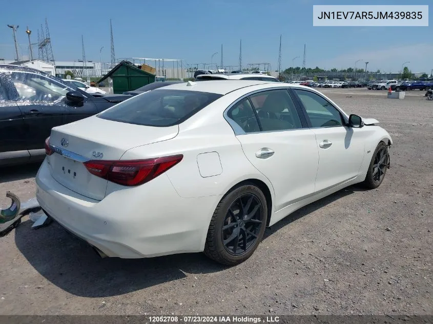 2018 Infiniti Q50 VIN: JN1EV7AR5JM439835 Lot: 12052708