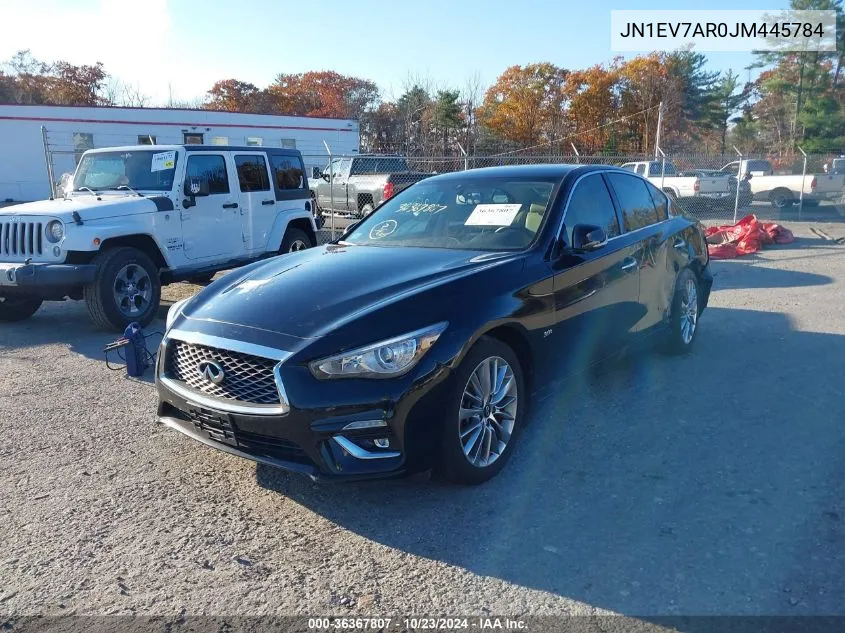 2018 Infiniti Q50 3.0T Luxe VIN: JN1EV7AR0JM445784 Lot: 36367807