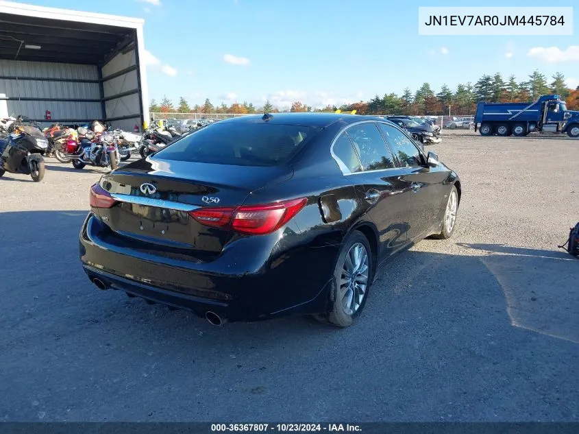 2018 Infiniti Q50 3.0T Luxe VIN: JN1EV7AR0JM445784 Lot: 36367807