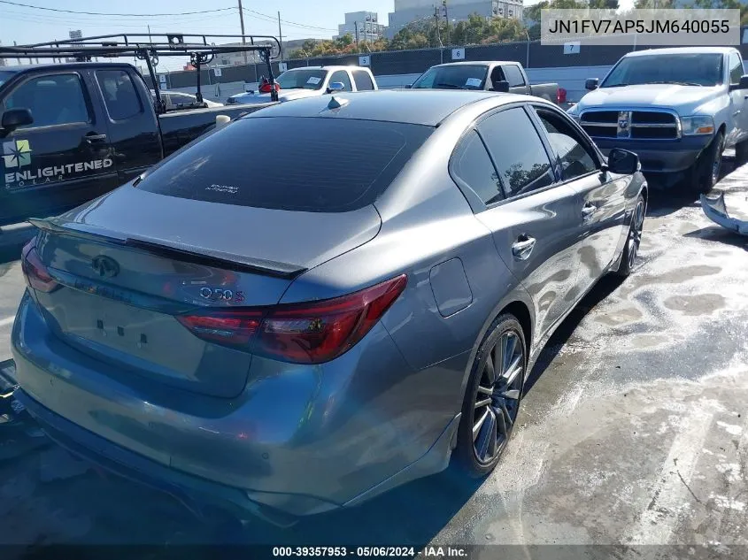 JN1FV7AP5JM640055 2018 Infiniti Q50 3.0T Red Sport 400