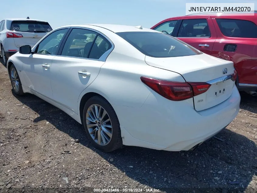 JN1EV7AR1JM442070 2018 Infiniti Q50 3.0T Luxe