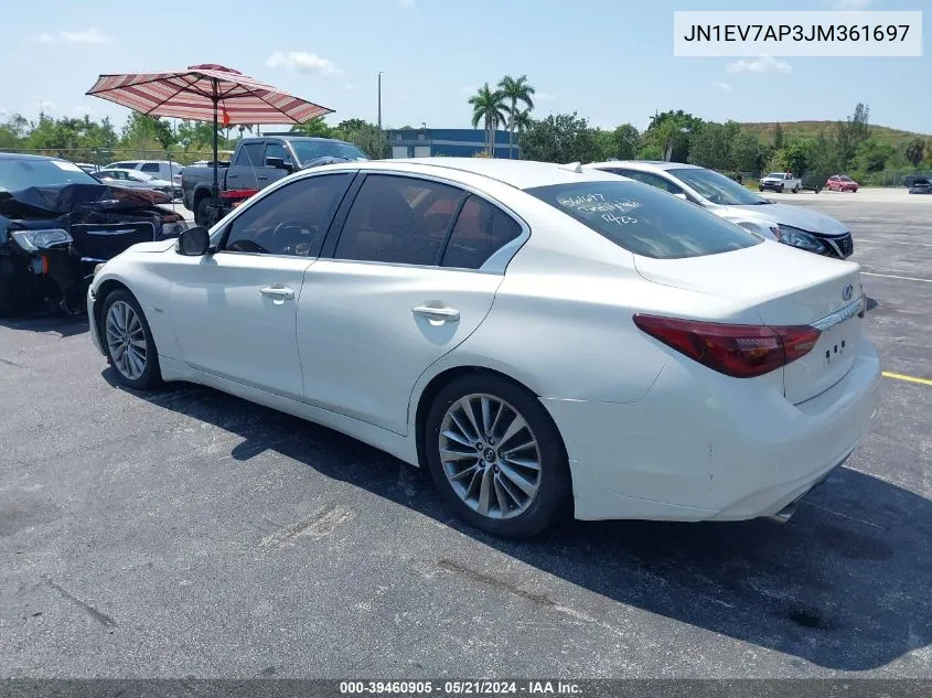 JN1EV7AP3JM361697 2018 Infiniti Q50 3.0T Luxe