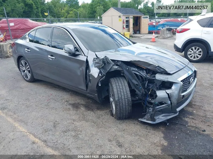 2018 Infiniti Q50 3.0T Sport VIN: JN1EV7AR7JM440257 Lot: 39511925