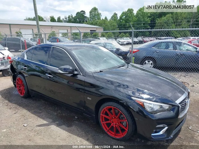 2018 Infiniti Q50 3.0T Luxe VIN: JN1EV7AR0JM438057 Lot: 39597888