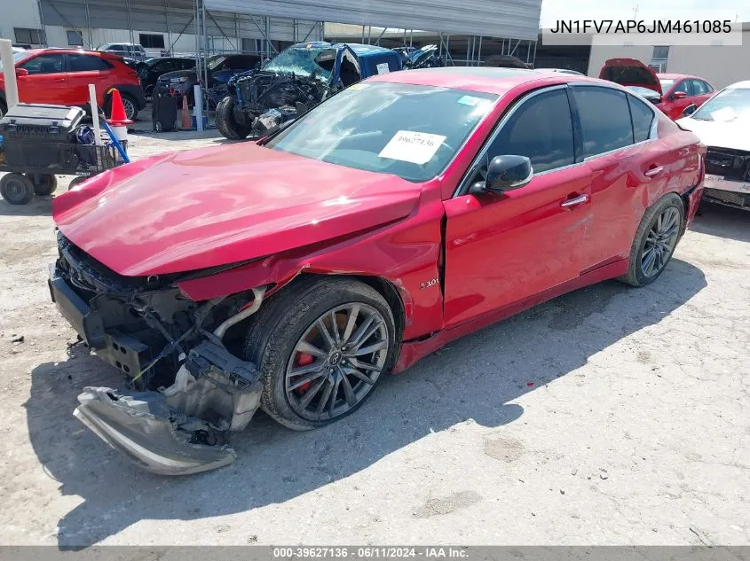 2018 Infiniti Q50 3.0T Red Sport 400 VIN: JN1FV7AP6JM461085 Lot: 39627136