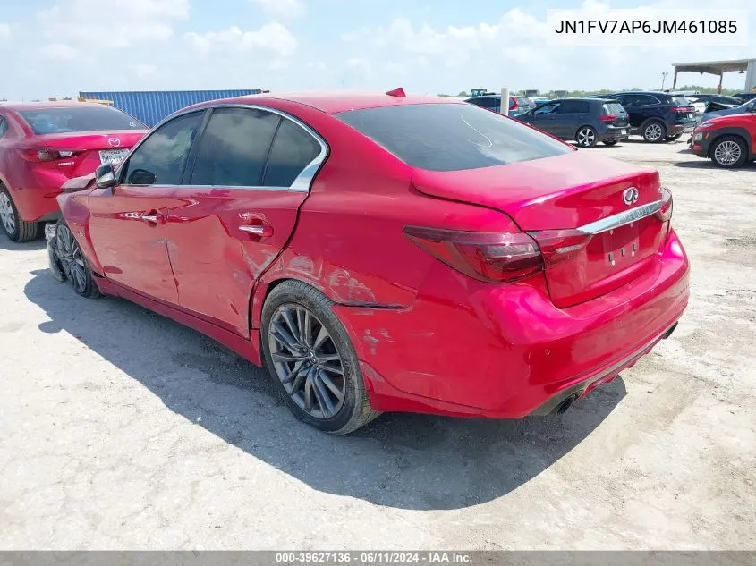 2018 Infiniti Q50 3.0T Red Sport 400 VIN: JN1FV7AP6JM461085 Lot: 39627136