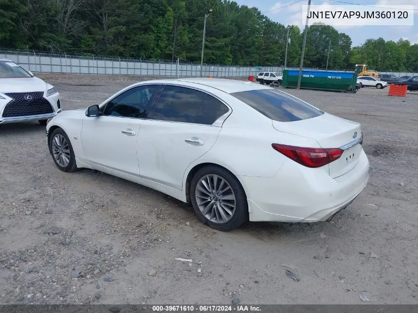 JN1EV7AP9JM360120 2018 Infiniti Q50 3.0T Luxe