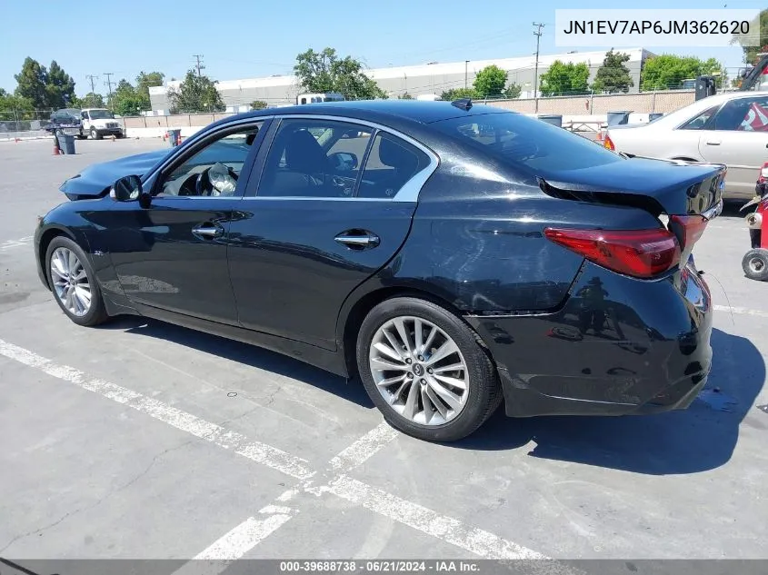 JN1EV7AP6JM362620 2018 Infiniti Q50 3.0T Luxe