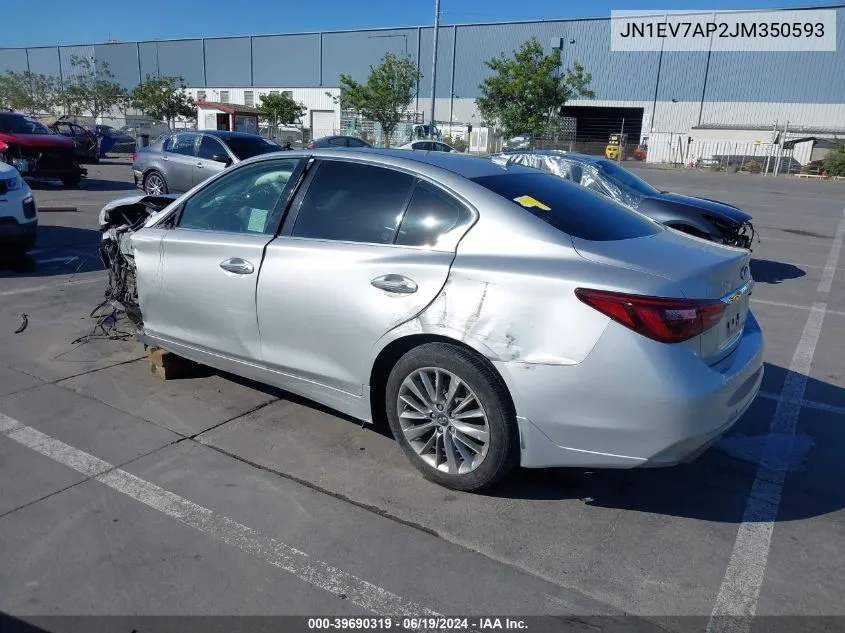 2018 Infiniti Q50 3.0T Luxe VIN: JN1EV7AP2JM350593 Lot: 39690319