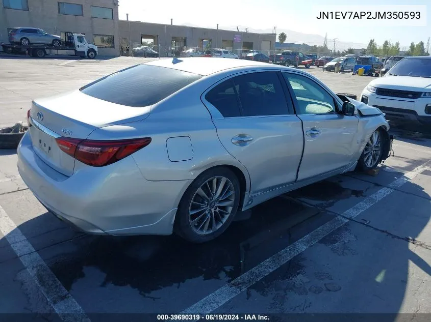 2018 Infiniti Q50 3.0T Luxe VIN: JN1EV7AP2JM350593 Lot: 39690319