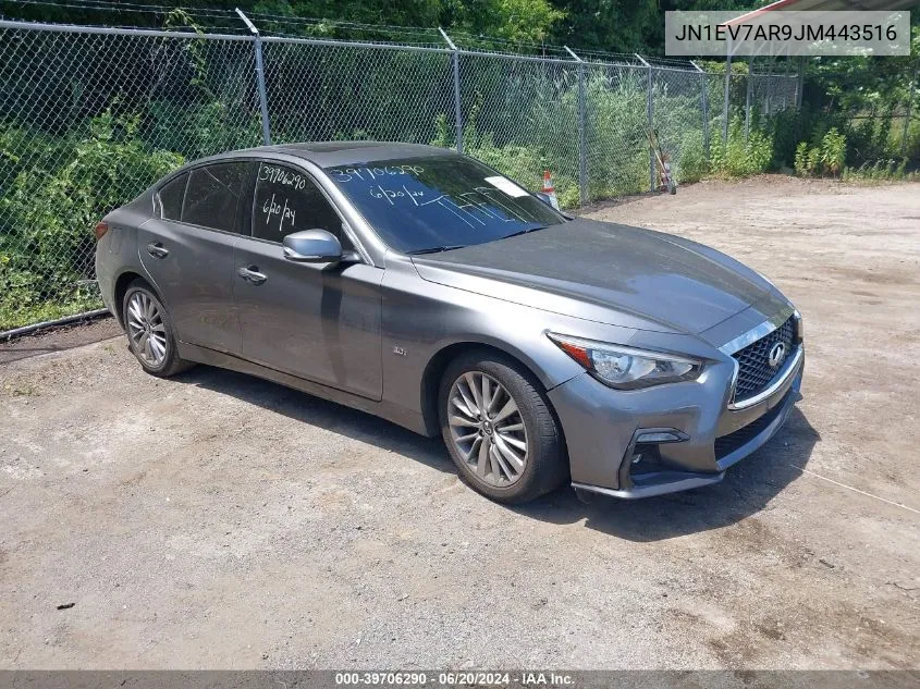 2018 Infiniti Q50 3.0T Sport VIN: JN1EV7AR9JM443516 Lot: 39706290