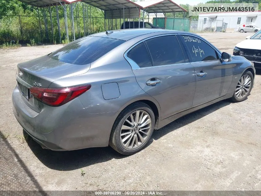 2018 Infiniti Q50 3.0T Sport VIN: JN1EV7AR9JM443516 Lot: 39706290