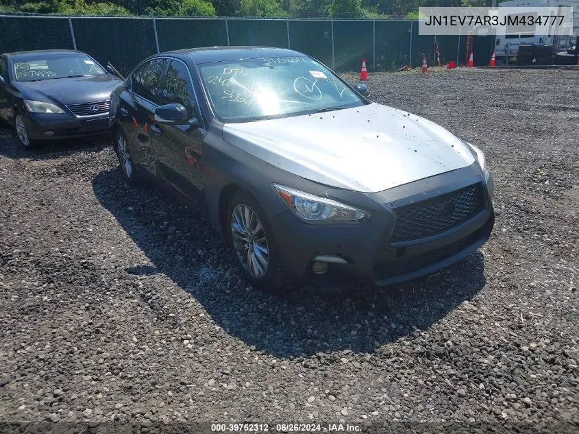 2018 Infiniti Q50 3.0T Luxe VIN: JN1EV7AR3JM434777 Lot: 39752312