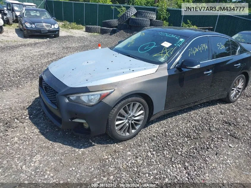 2018 Infiniti Q50 3.0T Luxe VIN: JN1EV7AR3JM434777 Lot: 39752312