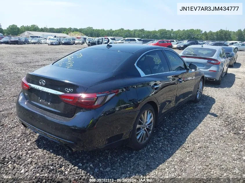 2018 Infiniti Q50 3.0T Luxe VIN: JN1EV7AR3JM434777 Lot: 39752312