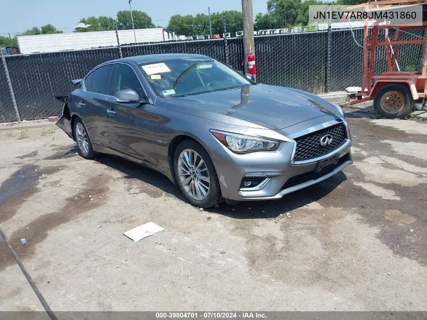 2018 Infiniti Q50 3.0T Luxe VIN: JN1EV7AR8JM431860 Lot: 39804701