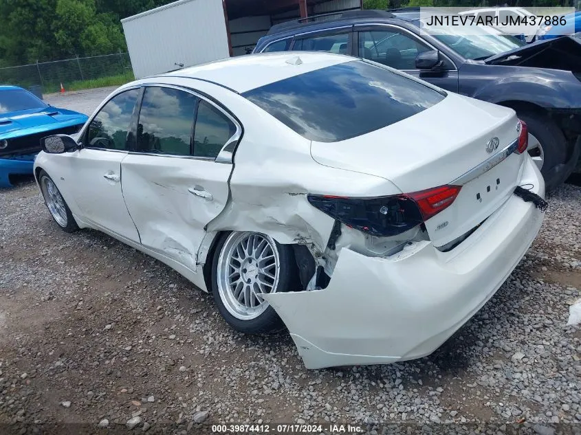 2018 Infiniti Q50 3.0T Sport VIN: JN1EV7AR1JM437886 Lot: 39874412