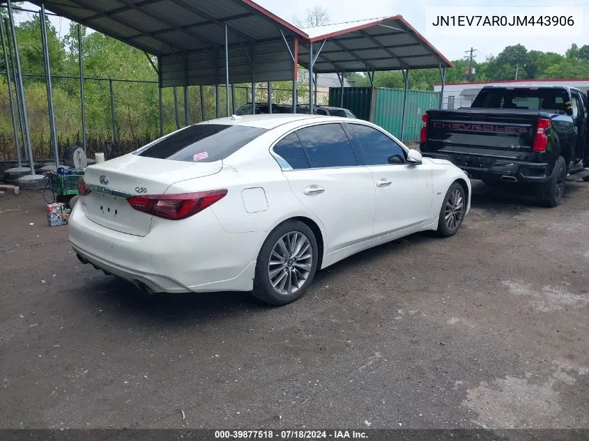 JN1EV7AR0JM443906 2018 Infiniti Q50 3.0T Luxe