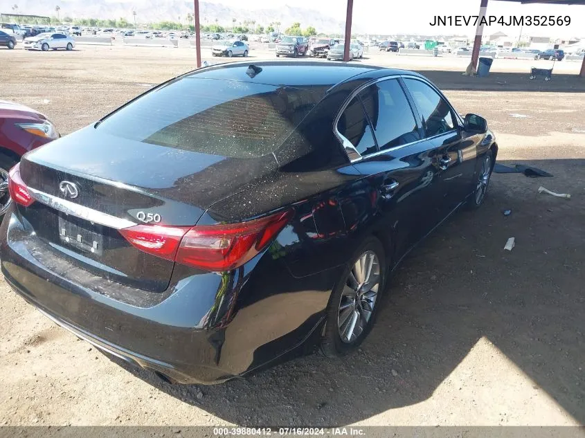 2018 Infiniti Q50 3.0T Luxe VIN: JN1EV7AP4JM352569 Lot: 39880412