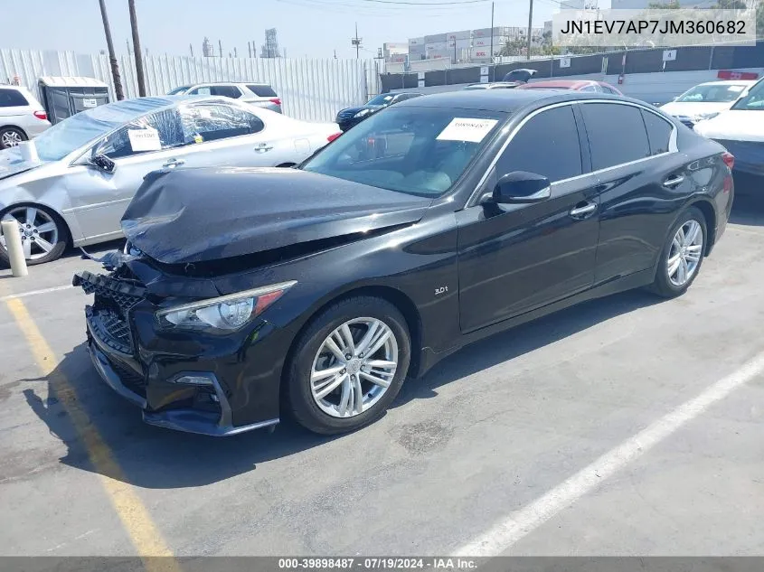 2018 Infiniti Q50 3.0T Sport VIN: JN1EV7AP7JM360682 Lot: 39898487