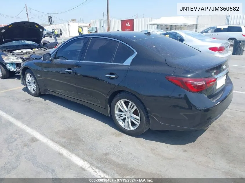 2018 Infiniti Q50 3.0T Sport VIN: JN1EV7AP7JM360682 Lot: 39898487